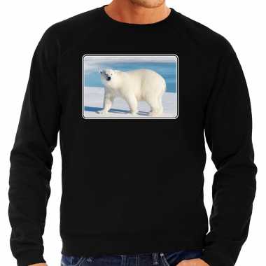 Dieren sweater / trui ijsberen foto zwart heren beeldje kopen