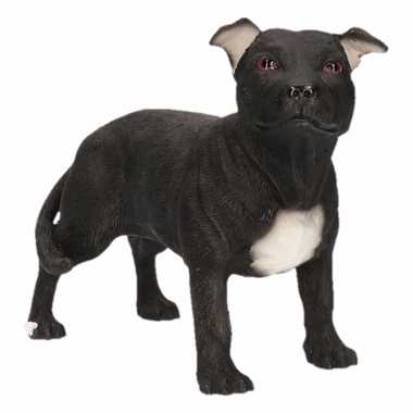 Kleine beeldje Staff Bull Terrier zwart kopen