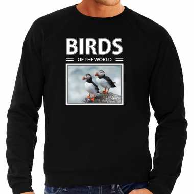 Papegaaiduiker vogel sweater / trui dieren foto birds of the world zwart heren beeldje kopen