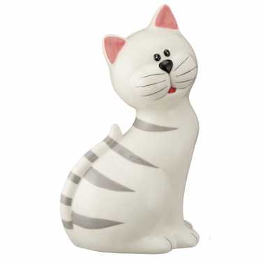 Spaarpot dierenbeeldje witte kat kopen