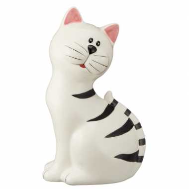 Spaarpot dierenbeeldje witte kat kopen