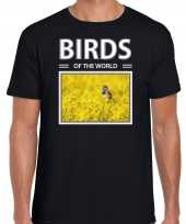 Blauwborst vogels t-shirt dieren foto birds of the world zwart heren beeldje kopen