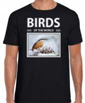 Boomklever vogels t-shirt dieren foto birds of the world zwart heren beeldje kopen