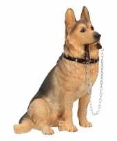 Decoratie beeld duitse herdershond beeldje kopen