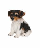 Decoratie beeld jack russel puppy honden zwart wit beeldje kopen