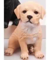 Decoratie beeld labrador puppy honden beige beeldje kopen