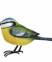 Decoratie vogel muurvogel pimpelmees tuin beeldje kopen