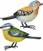 Decoratie vogels muurvogels vink pimpelmees tuin beeldje kopen