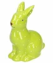Dieren beeld groen konijntje haasje beeldje kopen