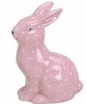 Dieren beeld roze konijntje haasje beeldje kopen