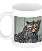 Dieren foto mok gevlekte jaguar jaguars beker wit ml beeldje kopen