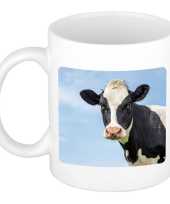 Dieren foto mok koe koeien beker wit ml beeldje kopen