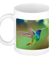 Dieren foto mok kolibrie vogel vogels beker wit ml beeldje kopen 10257030