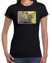 Dieren t shirt jaguars foto zwart dames beeldje kopen