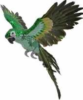Groene gele vliegende decoratie ara papegaaien dierenbeelden beeldje kopen