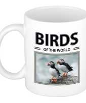 Papegaaiduikers mok dieren foto birds of the world beeldje kopen