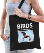 Rode wouw tasje zwart volwassenen kinderen birds of the world kado boodschappen tas beeldje kopen