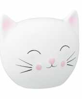 Spaarpot dierenbeeldje witte kat kopen