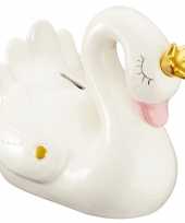 Spaarpot dierenbeeldje witte zwaan kopen