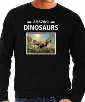 T rex dinosaurus sweater trui dieren foto amazing dinosaurs zwart heren beeldje kopen 10265097