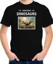 T rex dinosaurus t-shirt dieren foto amazing dinosaurs zwart kinderen beeldje kopen 10266534
